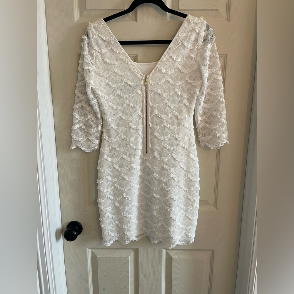 Guess dress white fringe